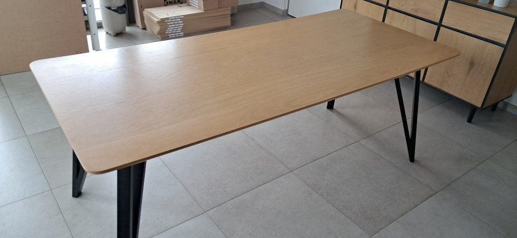 tafel, Huis en Inrichting, Tafels | Eettafels, Ophalen, Gebruikt, 200 cm of meer, 50 tot 100 cm