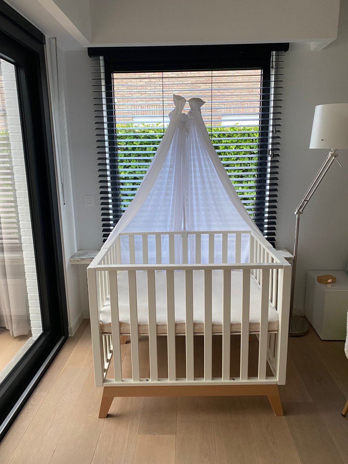 Babypark wit + matras + hemel + staaf + hoeslakens Jollein, Kinderen en Baby's, Ophalen, Zo goed als nieuw