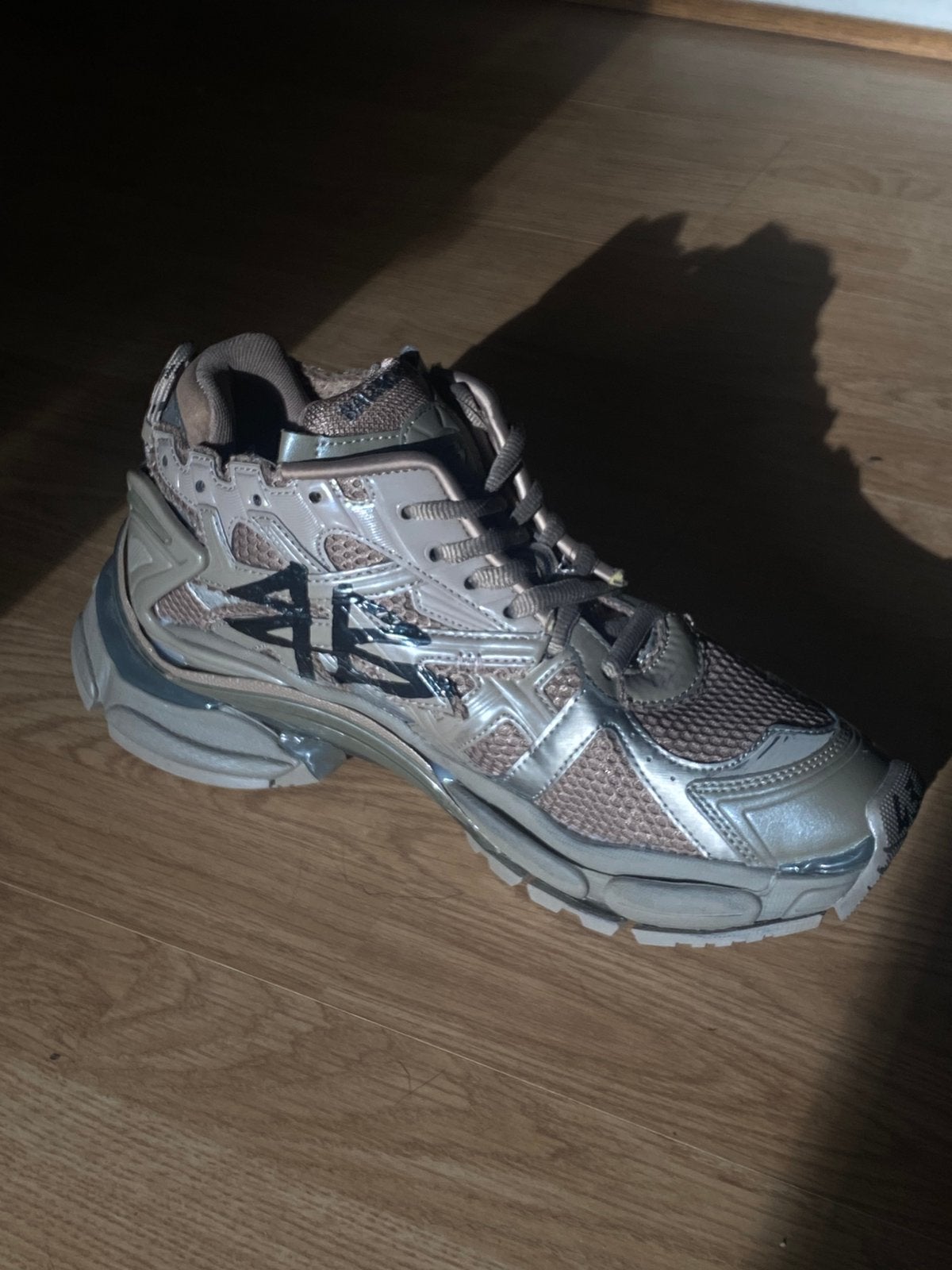 Balenciaga Graffiti runner - dark taupe/black, Overige kleuren, Verzenden, Zo goed als nieuw, Sneakers