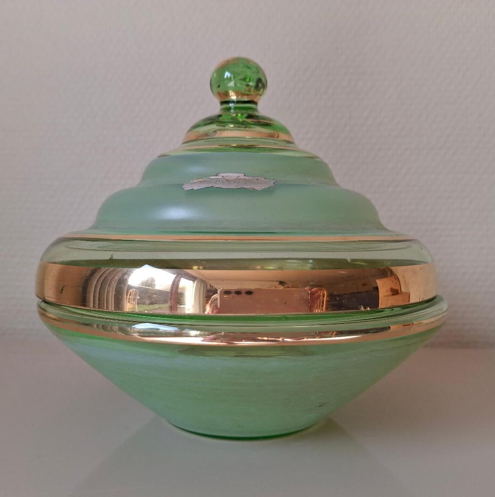 Vintage kristallen bonbonnière van het merk 'Cristalin', Antiek en Kunst, Ophalen of Verzenden