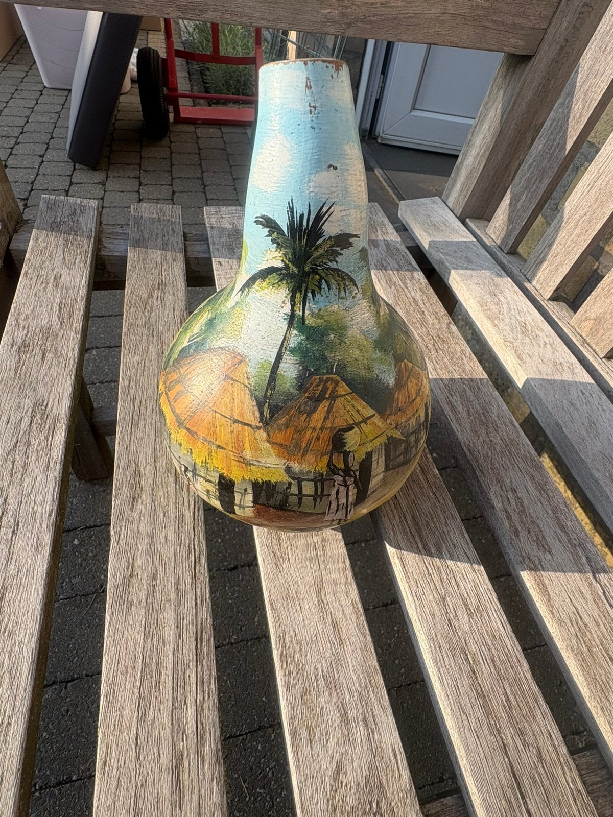 Handgeschilderde deco uit congo, Antiek en Kunst, Ophalen