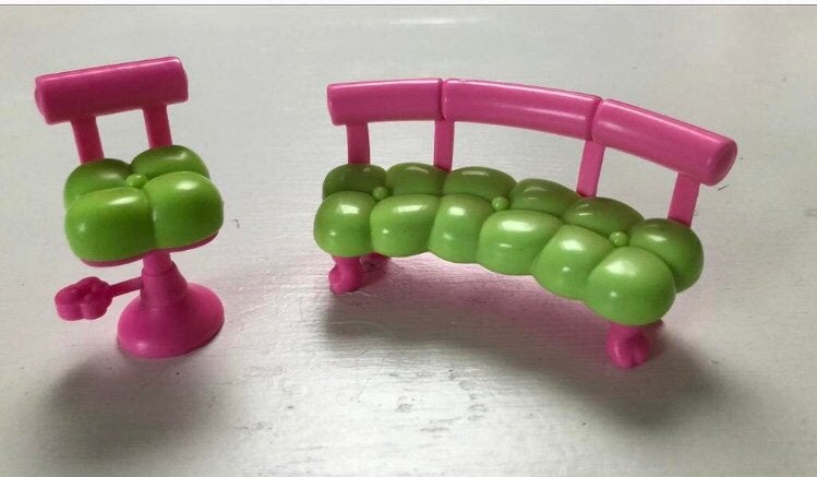 Set de deux sièges Polly Pocket Mattel, Enlèvement ou Envoi, Utilisé