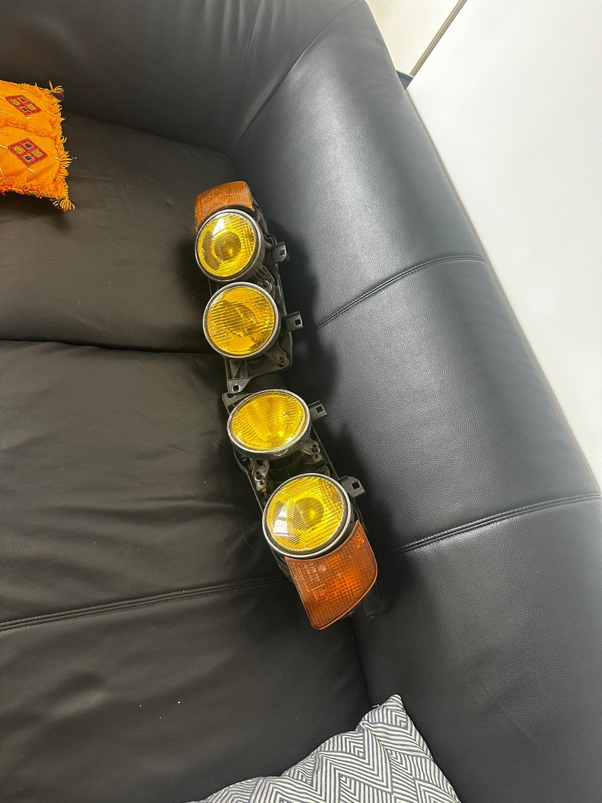 Koplampen volledige set geel hella BMW E32 E34, Auto-onderdelen, Ophalen of Verzenden, BMW