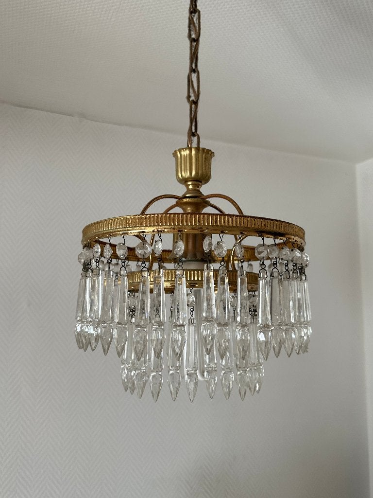 kroonluchter, Maison & Meubles, Lampes | Lustres, Enlèvement, Utilisé, Verre, Klassiek