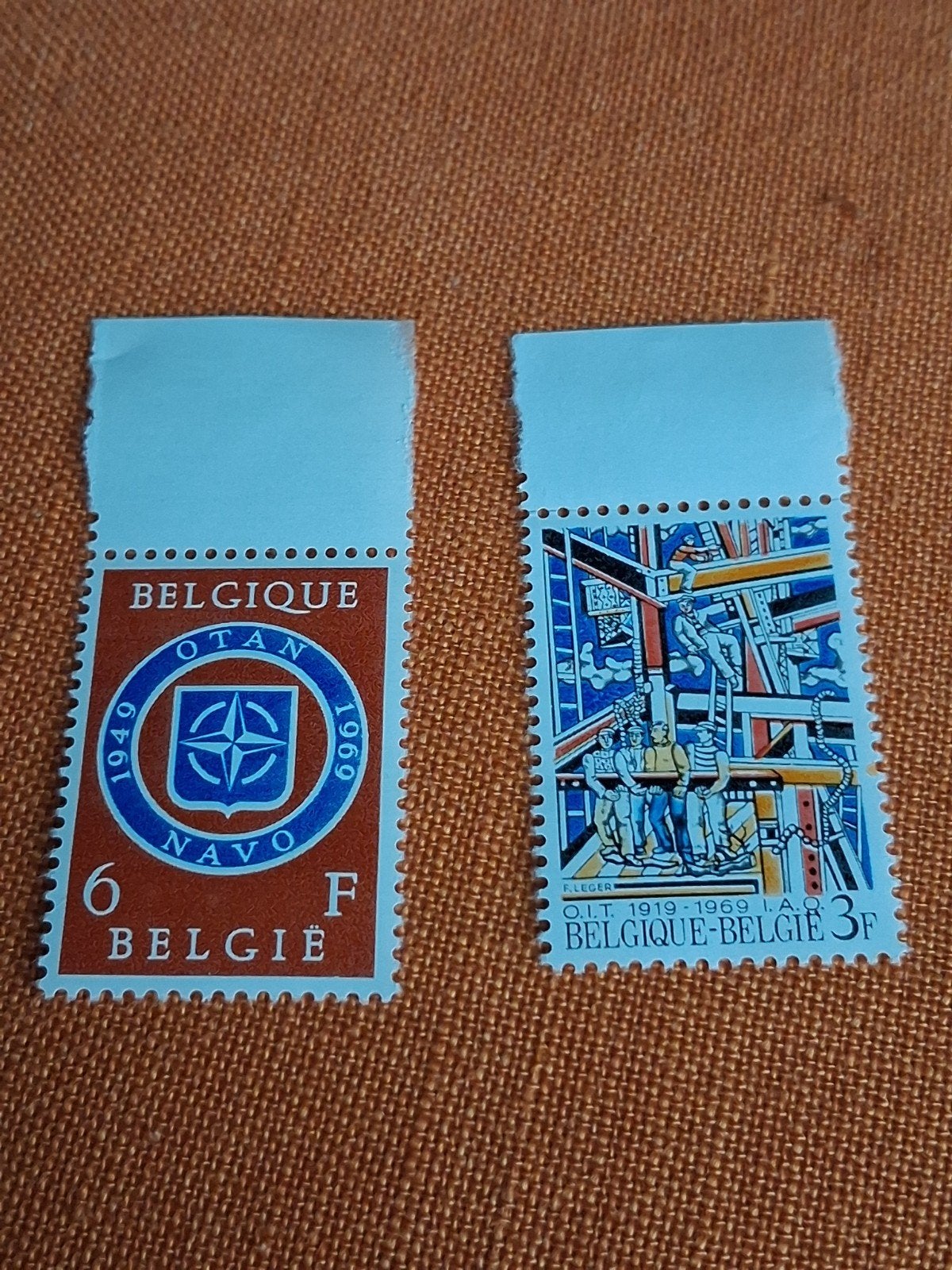 1969, COB. 1496 EN 1497 POSTZEGELS, Ophalen of Verzenden