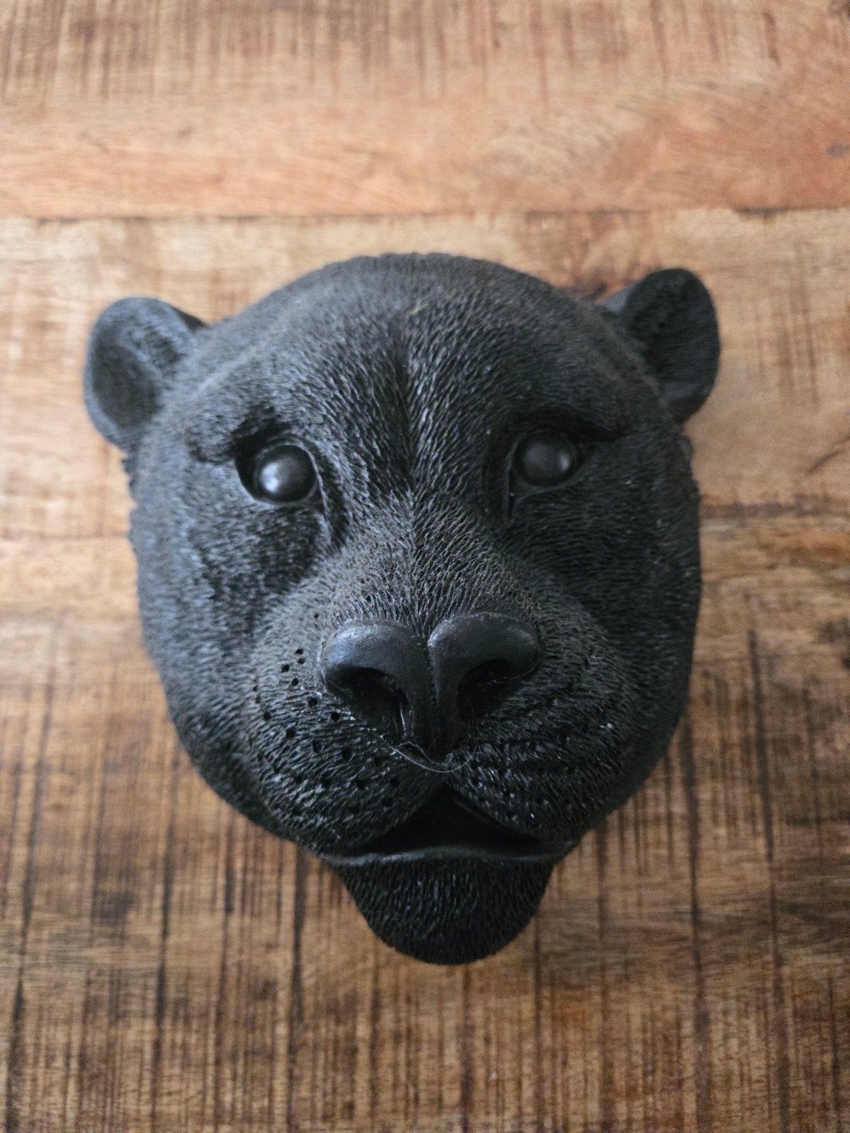 Panter hoofd, Antiek en Kunst, Kunst | Designobjecten, Ophalen of Verzenden, 20 cm, Wanddecoratie, Zwart