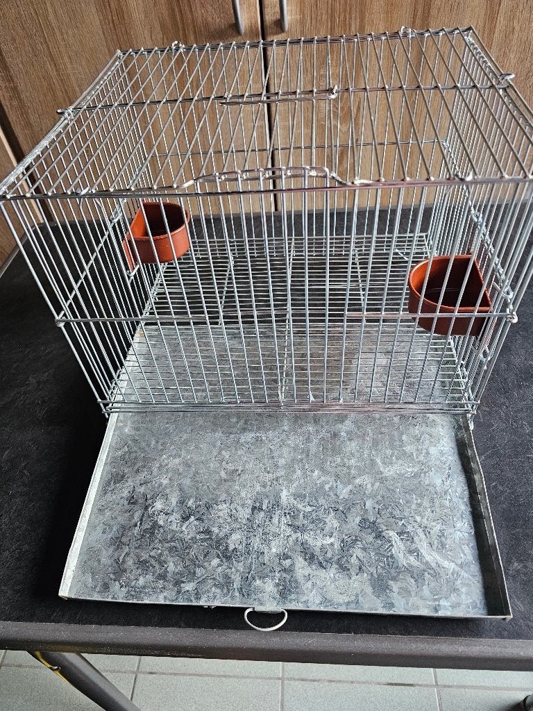 transport kooi in RVS staal, Ophalen, Zo goed als nieuw, Metaal, Vogelkooi