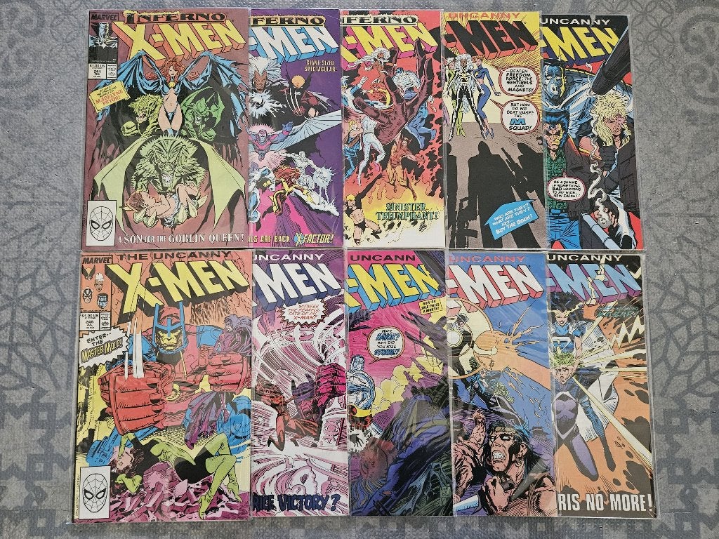 the Uncanny X-Men (vol.1) #241-250 (1989), Complete serie of reeks, Ophalen of Verzenden, Gelezen