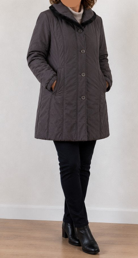 Regenjas damesmantel BARBARA LEBEK maat 48/50, Kleding | Dames, Grote Maten, Bruin, Ophalen of Verzenden, Jas of Mantel, Barbara Lebek