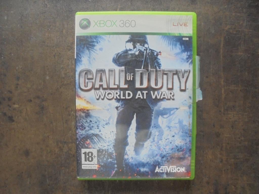 Call Of Duty World At War voor XBOX 360 (zie foto's), Games en Spelcomputers, Games | Xbox 360, Gebruikt, Vanaf 18 jaar, Shooter