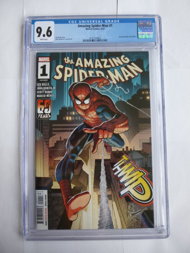 MARVEL THE AMAZING SPIDERMAN#1#895 CGC 9.6 GRADED UIT 2022, Boeken, Strips | Comics, Zo goed als nieuw, Eén comic, Amerika, Ophalen of Verzenden