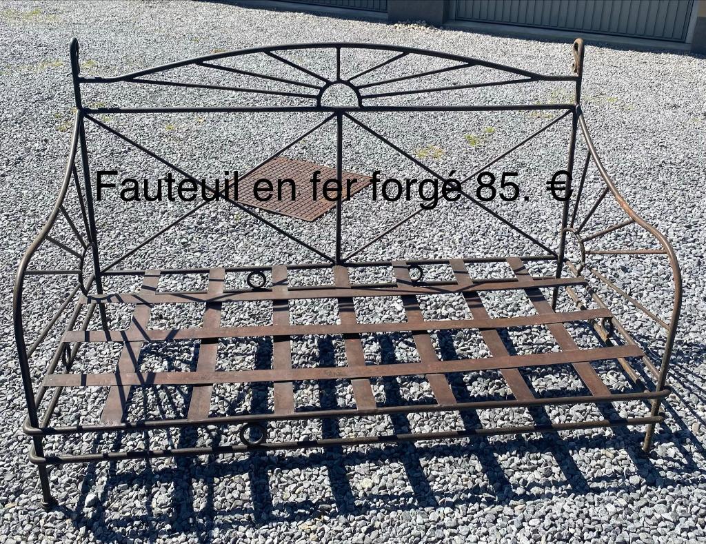 Fauteuil en fer forgé, Moins de 100 cm, Enlèvement, Utilisé, Autres types