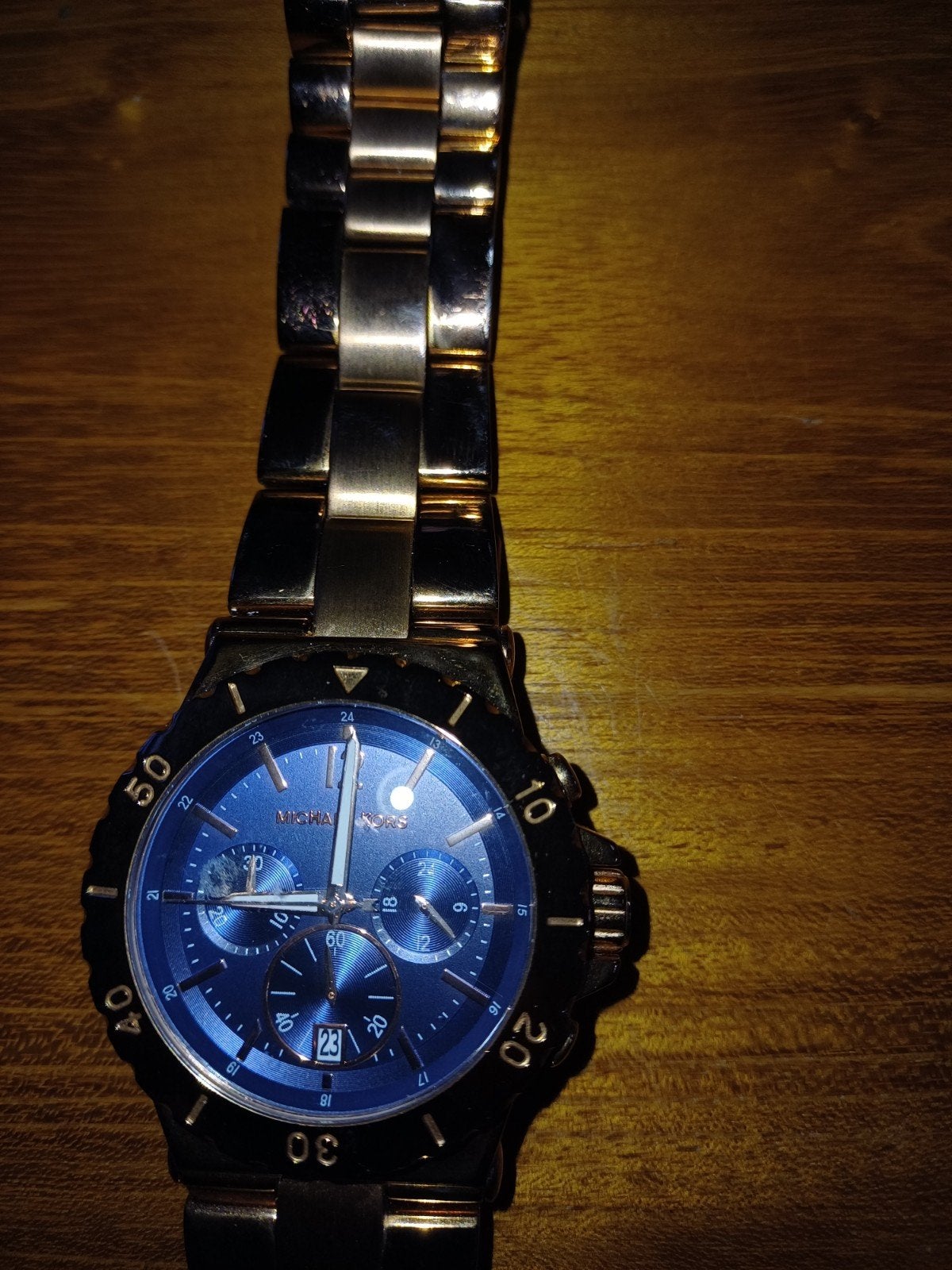 Michel kors horloge, Ophalen of Verzenden, Gebruikt, Goud, Staal