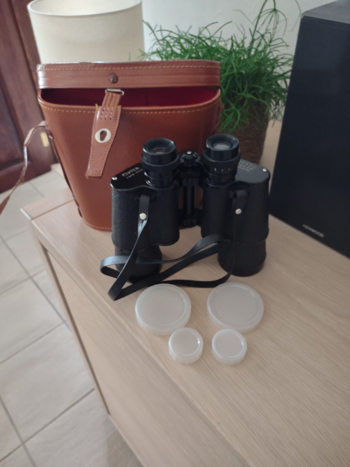 Vintage verrekijker met originele tas., Ophalen of Verzenden, Gebruikt