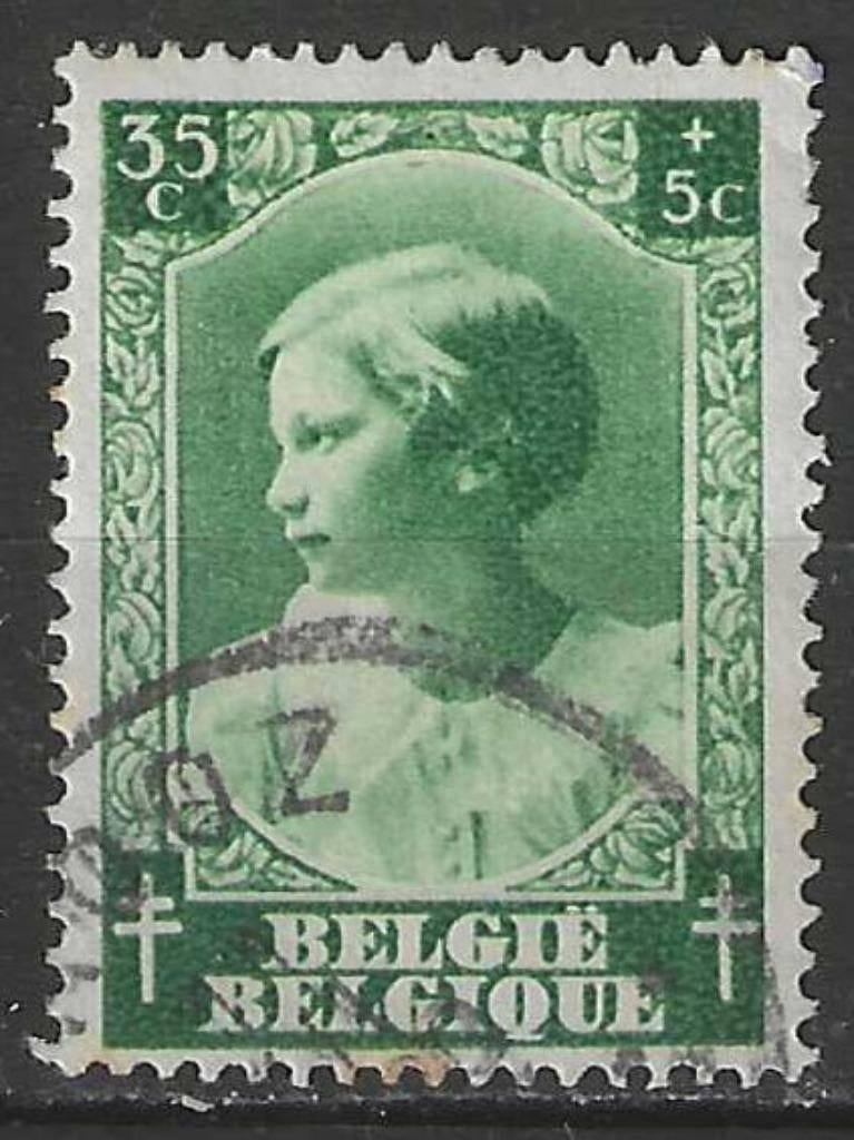 Belgie 1937 - Yvert/OBP 460 - Josephine-Charlotte (ST), Postzegels en Munten, Verzenden, Gestempeld, Gestempeld, Koninklijk huis