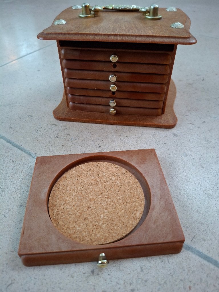 Set onderleggers, Maison & Meubles, Accessoires pour la Maison | Sous-verres & Sous-plats, Enlèvement, Utilisé, Plastique, Marron