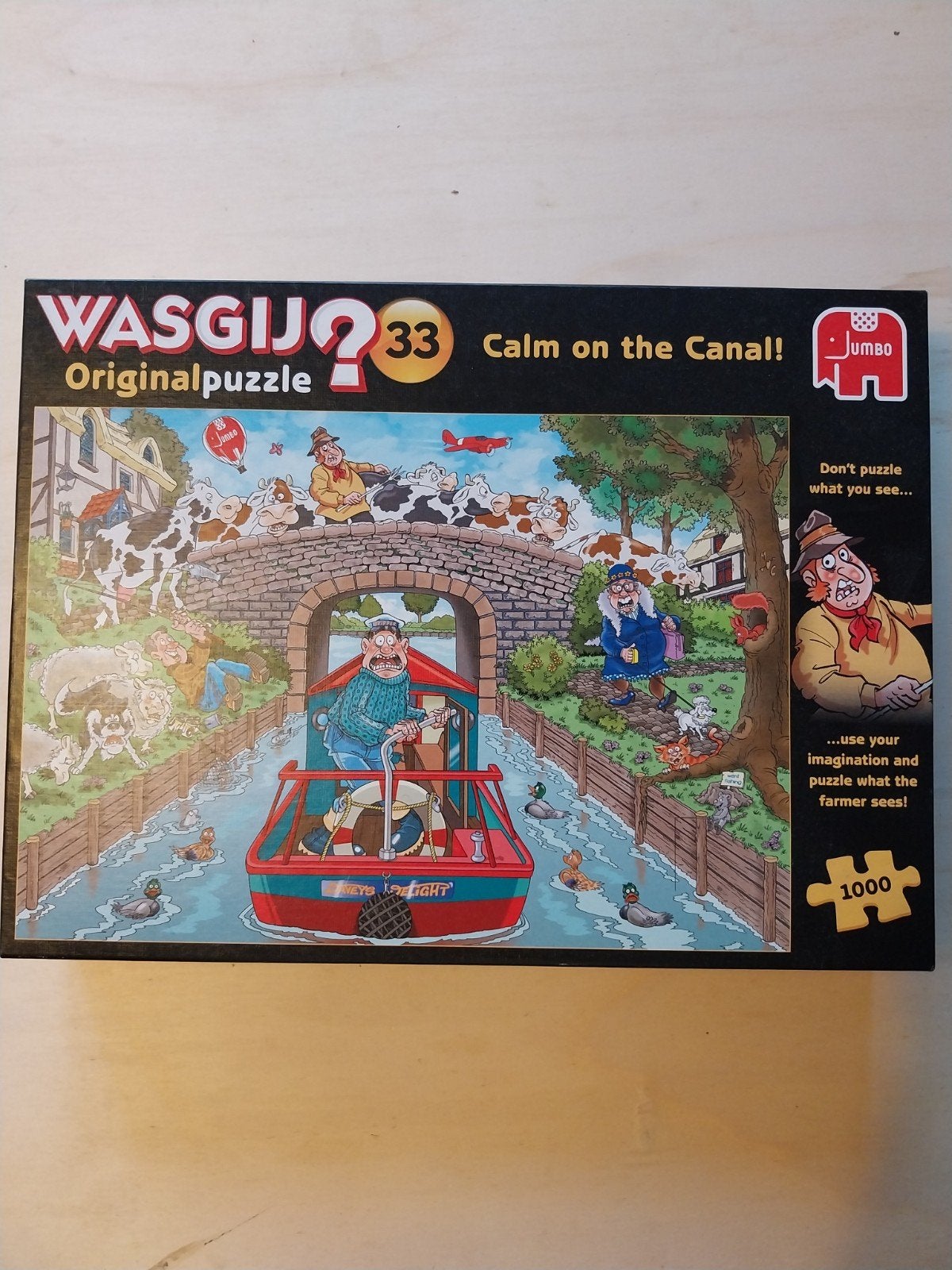 Puzzel wasgij 1000 stuks, Ophalen, 500 t/m 1500 stukjes, Zo goed als nieuw, Legpuzzel