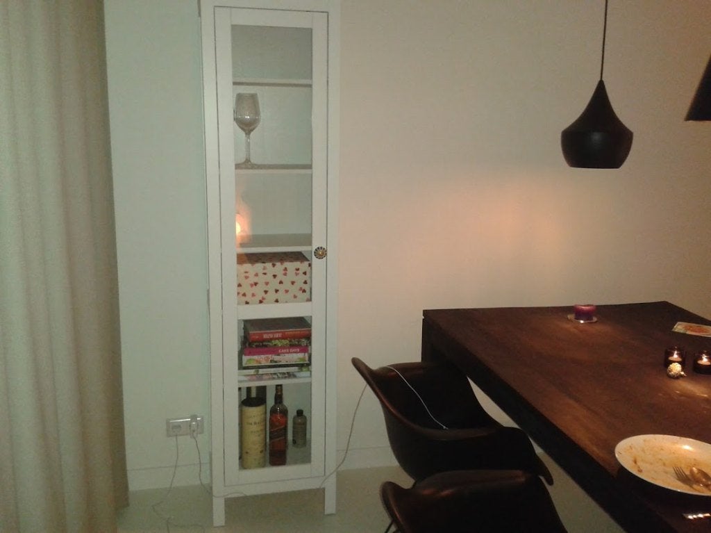 vitrinekast, Ophalen, Gebruikt, Eikenhout, Met deur(en)