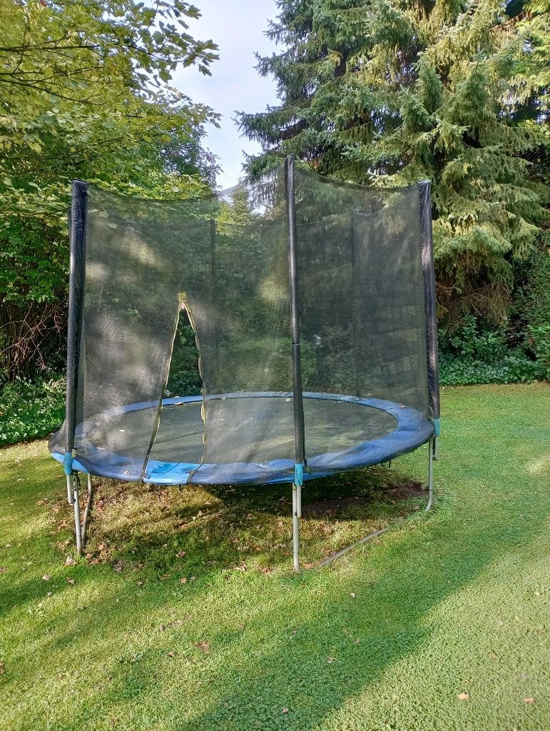 Trampoline Viking sports 300 cm met vangnet, Ophalen, Gebruikt