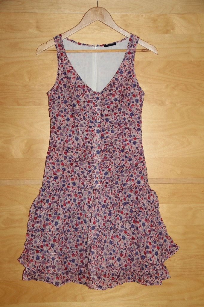 Robe fleurie à volants sans manche IKKS 36, IKKS, Ophalen of Verzenden, Gedragen, Maat 36 (S)