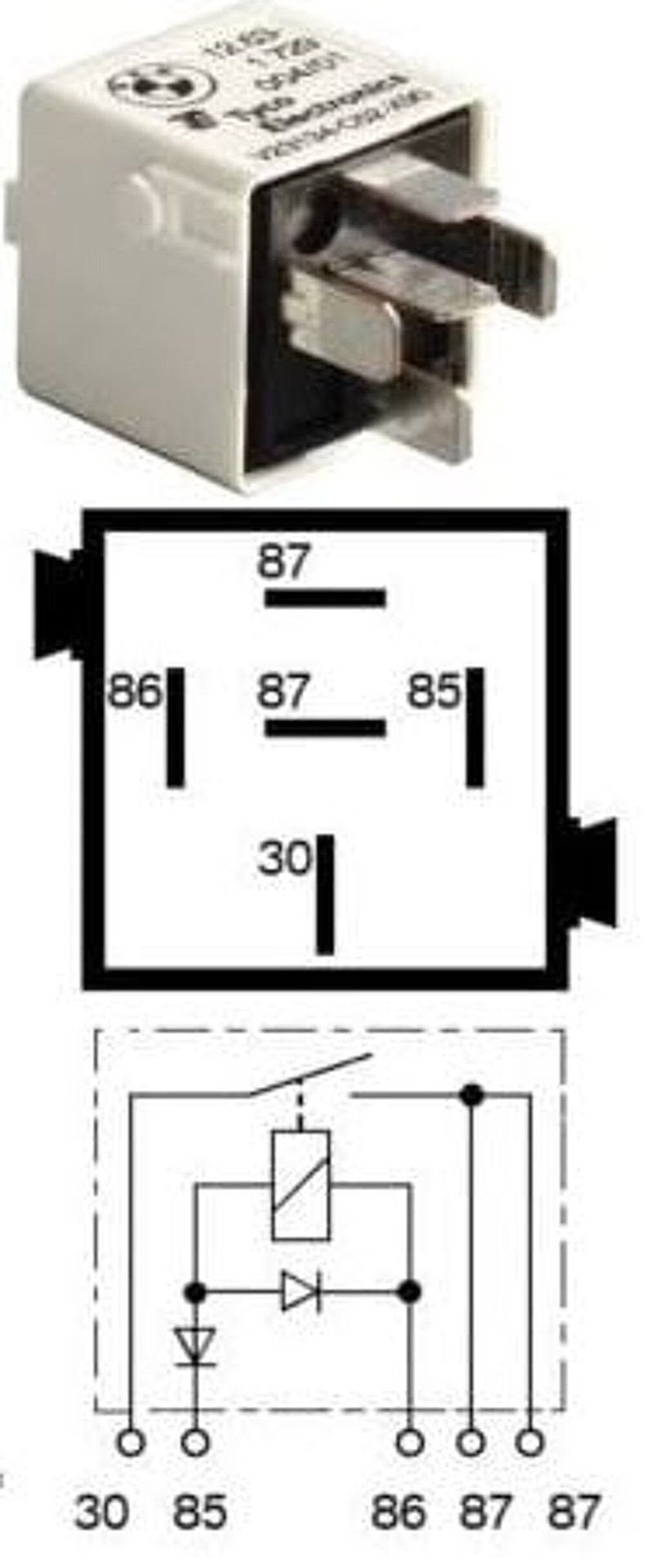 Relais NO Contact ECU relais white BMW 3 / 5 / 7 / Z3  E30 E, Neuf, -, -, Enlèvement ou Envoi