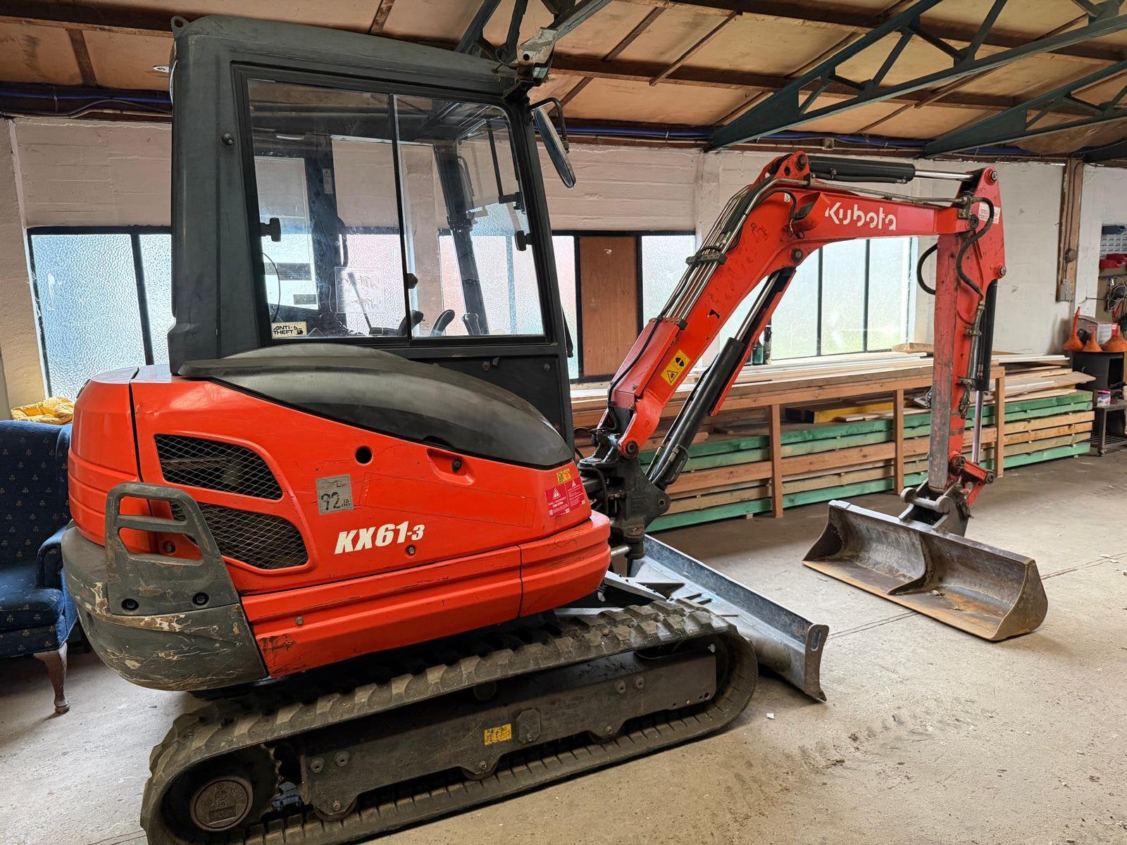 KUBOTA KX61-3 MINIGRAVER 2016, Enlèvement