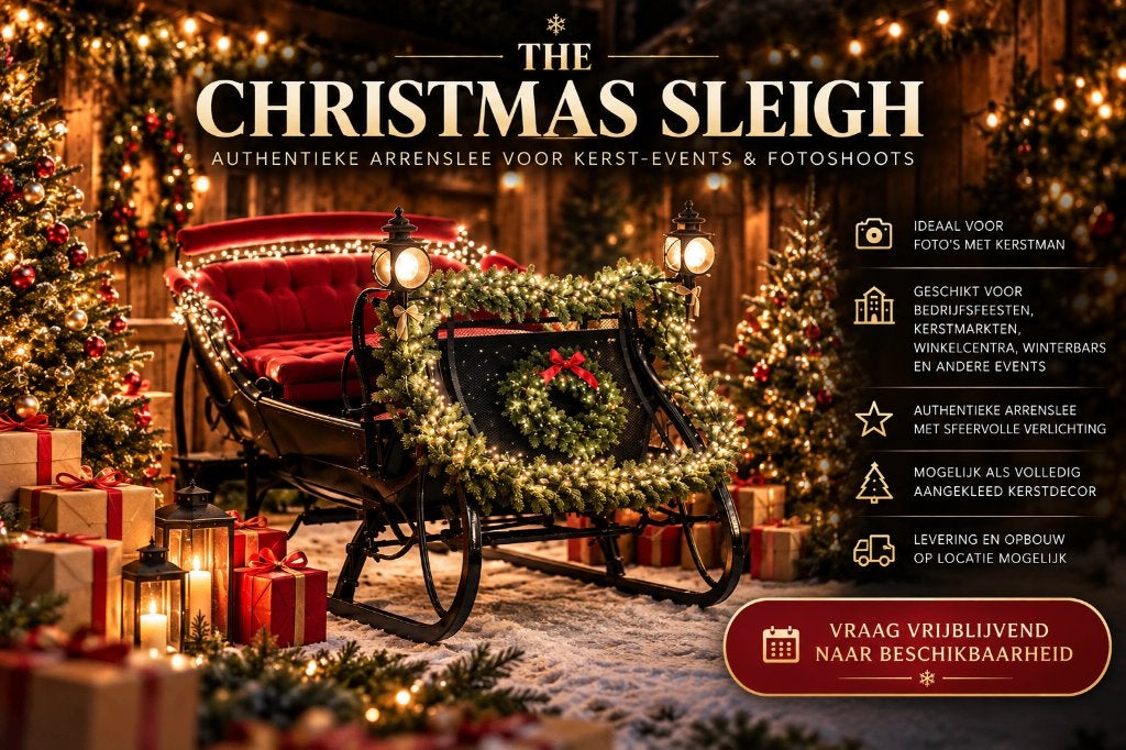 Authentieke arrenslee te huur - kerst, Diversen, Ophalen of Verzenden, Gebruikt