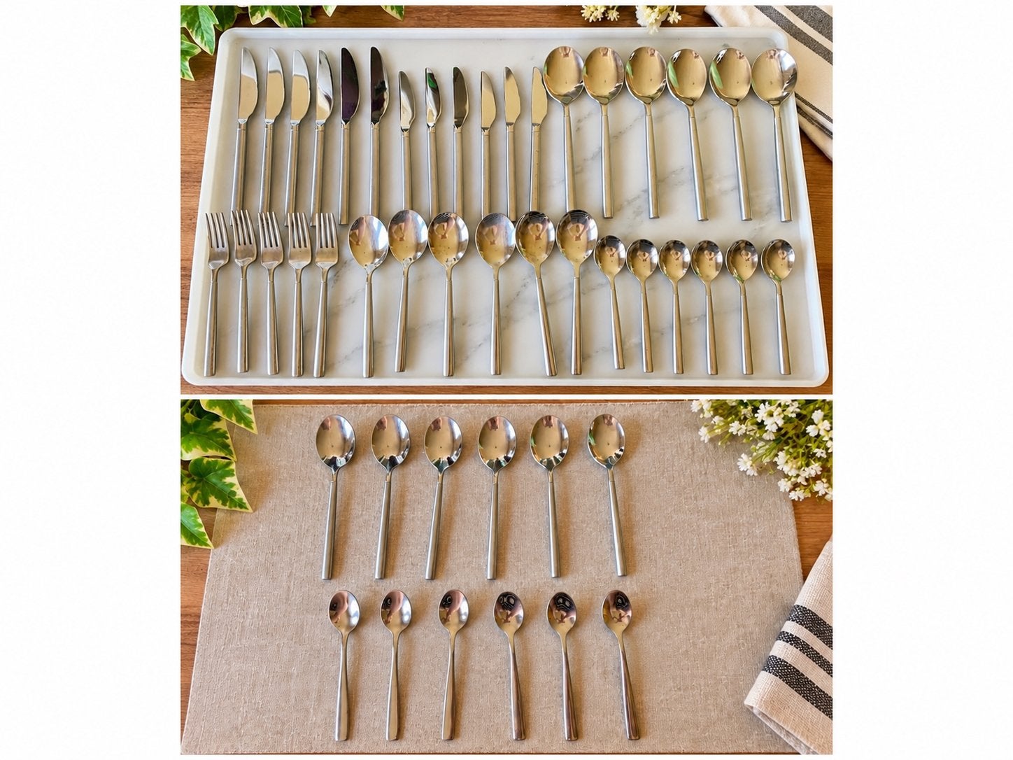 53 couverts pour seulement 20 € !, Enlèvement, Utilisé, Inox ou Chrome, Set de couverts