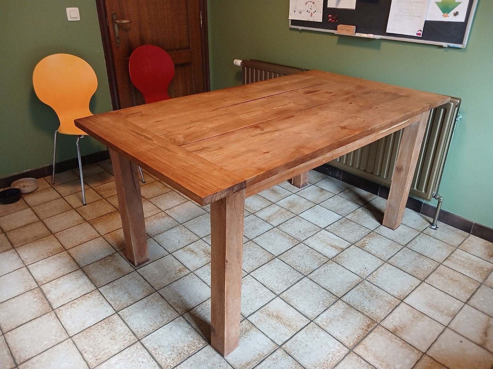 Tafel, ruw hout, Ophalen, Rechthoekig, 150 tot 200 cm, 50 tot 100 cm