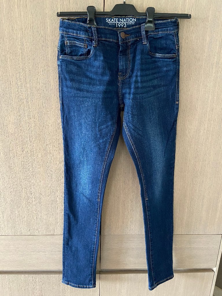 Jeansbroek blauw maat 170, Enfants & Bébés, Vêtements enfant | Taille 170, Enlèvement