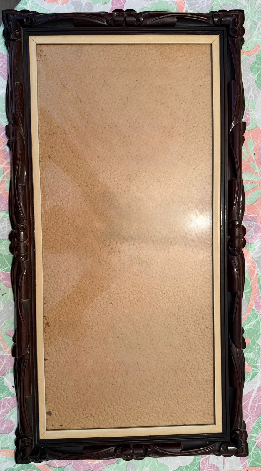 Vintage houten fotokader, Antiek en Kunst, Ophalen, Rechthoekig, 50 tot 100 cm, Minder dan 100 cm