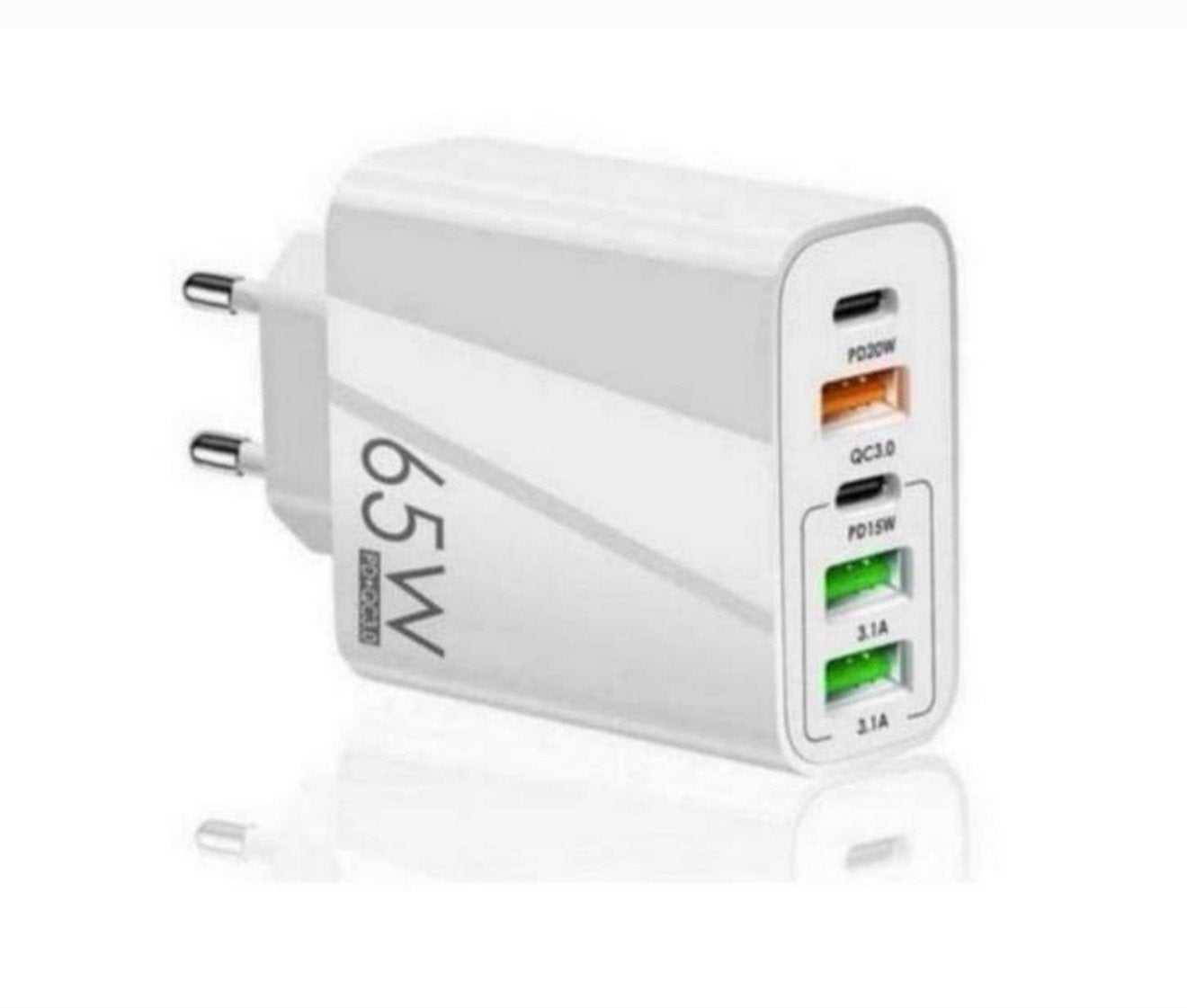 Chargeur DP F002 65 W à 5 ports bloc de charge USB-A+2 USB-C, Télécoms, Neuf, Enlèvement ou Envoi, Adaptateur, USB-C