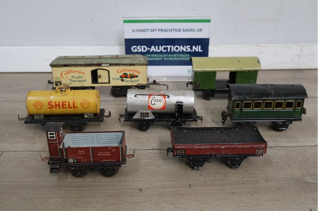Set antieke Märklin modeltrein wagons, Collections, Niet ingevuld, Niet ingevuld, Niet ingevuld
