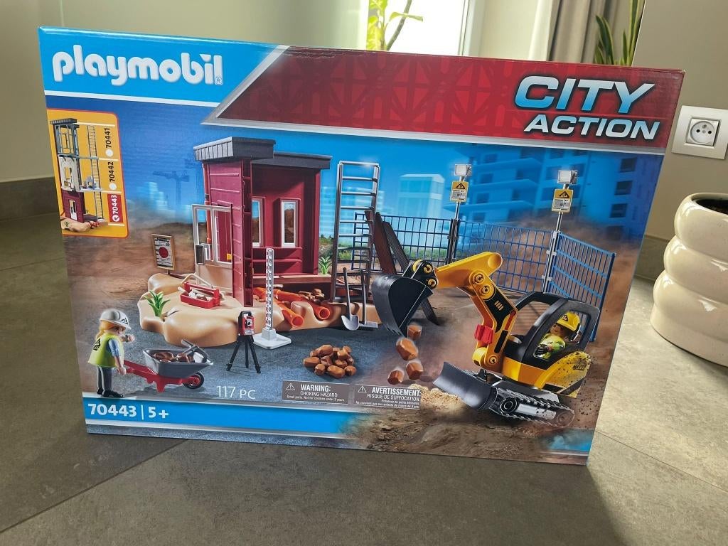 PLAYMOBIL 70443 - Mini graafmachine met bouwonderdeel, Kinderen en Baby's, Speelgoed | Playmobil, Ophalen, Nieuw, Complete set