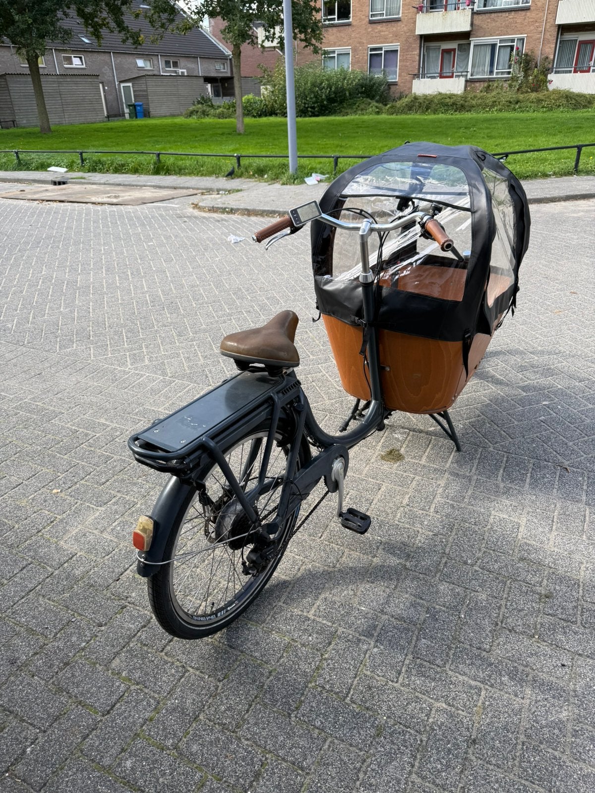 Babboe city electrish bakfiets, Ophalen, Gebruikt, 2 kinderen, Elektrisch