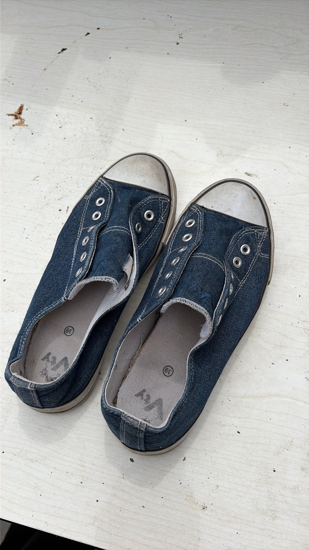 Schoenen, Enlèvement, Porté, Bleu
