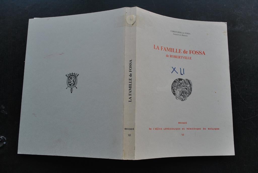 GENEALOGIE HERALDIQUE LE PARCHEMIN 41 FOSSA DE ROBERTVILLE, Enlèvement ou Envoi, Utilisé