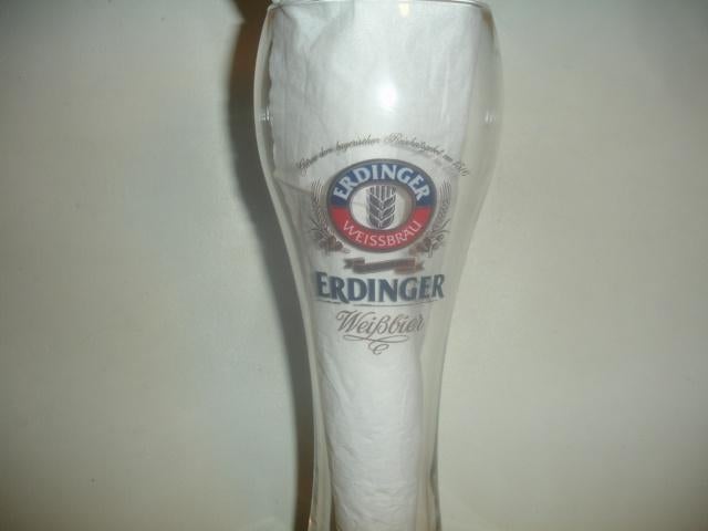 Bierglas Erdinger Weissbräu, 0,5 liter, Verzamelen, Ophalen of Verzenden, Zo goed als nieuw, Glas of Glazen, Overige merken