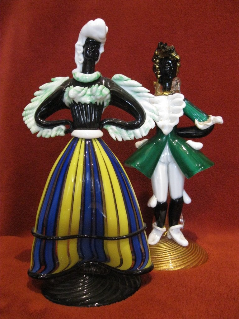 Florentijns kunstglas duo Spaanse furie Murano, Antiek en Kunst, Ophalen