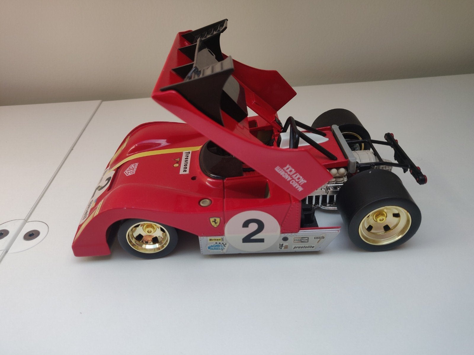 Maisto - Ferrari 312P (1972) #2 - 1/18, Hobby en Vrije tijd, Ophalen of Verzenden, Zo goed als nieuw, Auto, Maisto