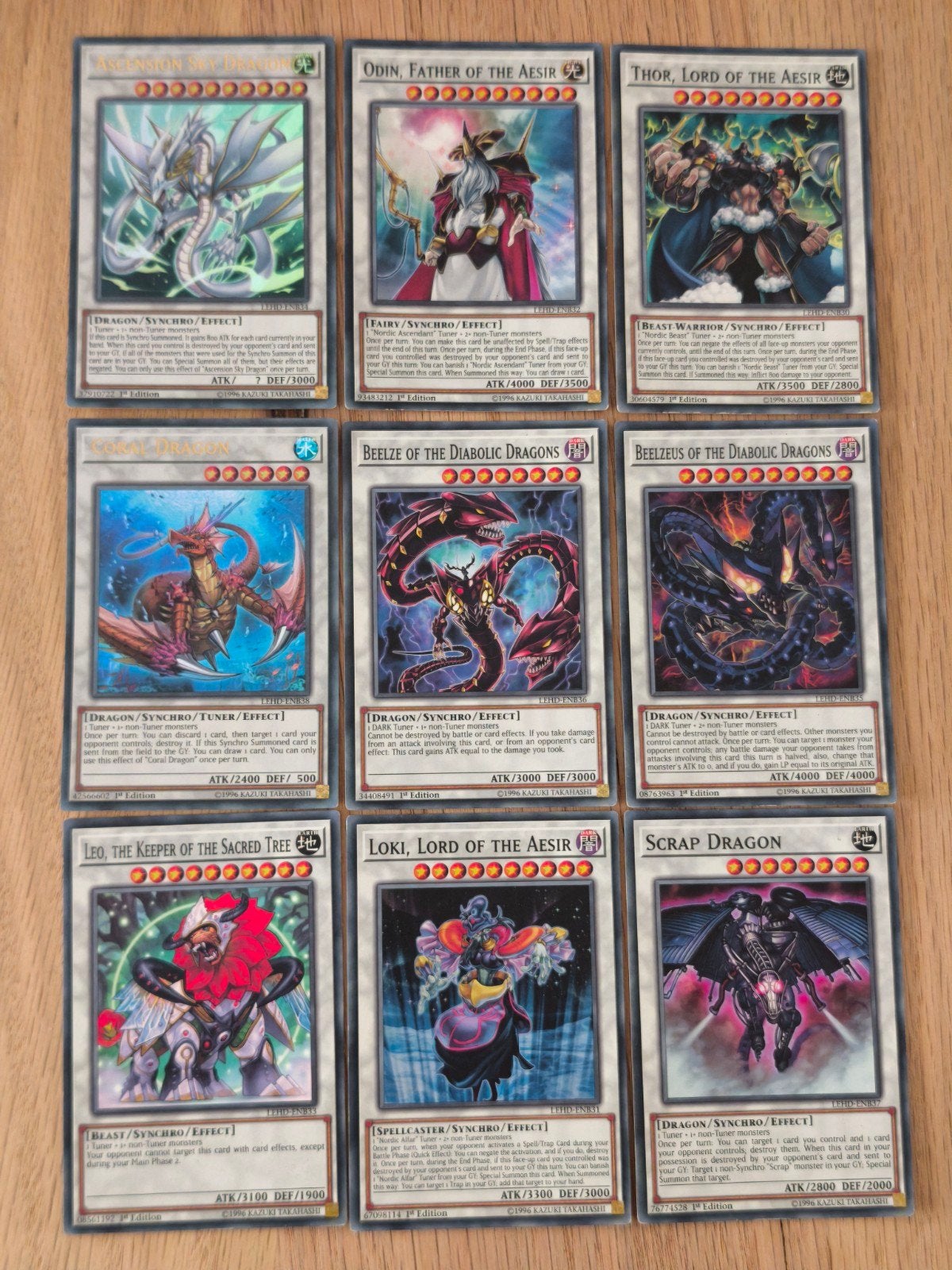 9 Yu-Gi-Oh! Synchro Kaarten o.a. Thor, Odin, Loki & Beelze, Hobby & Loisirs créatifs, Jeux de cartes à collectionner | Yu-gi-Oh!