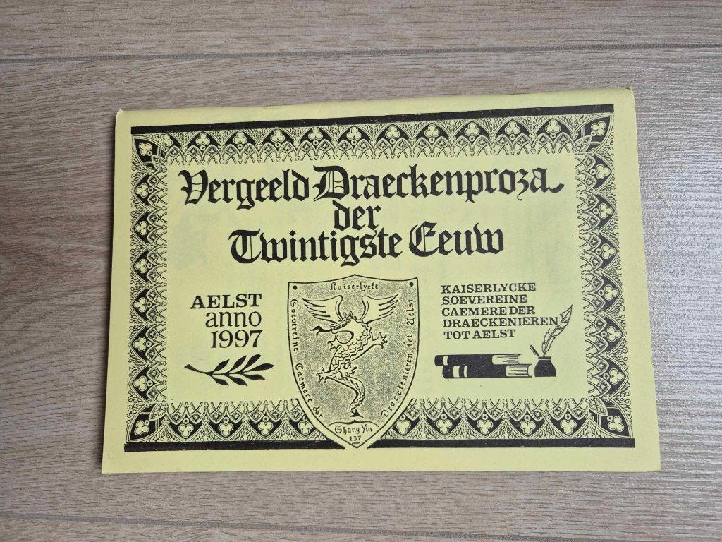 Carnaval Aalst Geel boekje 1997, Postzegels en Munten, Penningen en Medailles, Ophalen of Verzenden