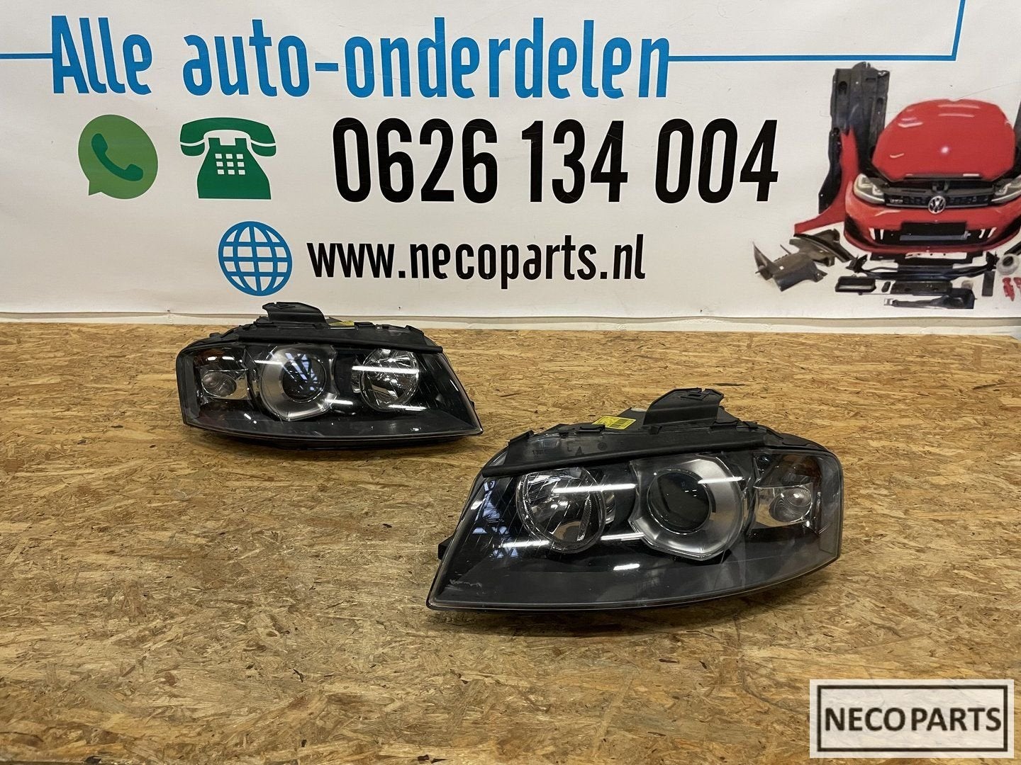 AUDI A3 8P 8P0 XENON KOPLAMP KOPLAMPEN ORIGINEEL COMPLEET, -, Audi, Utilisé, -