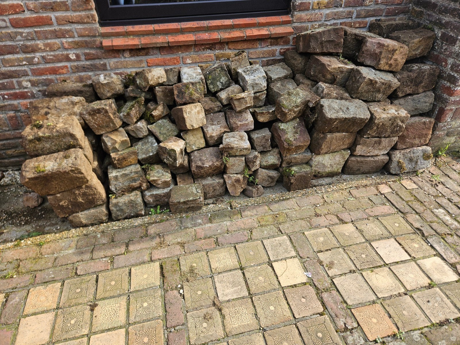 +-10m2 kasseien in verschillende maten, Bricolage & Construction, Enlèvement