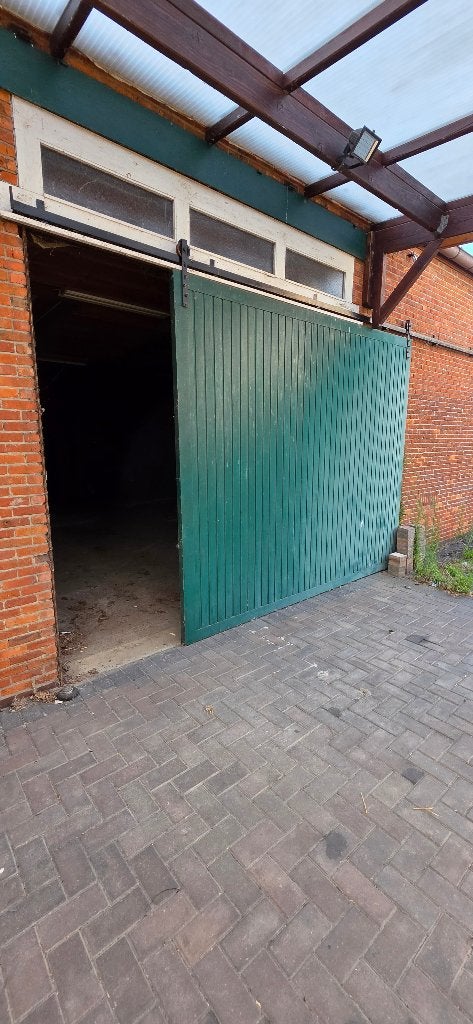 Schuifdeur (Hout) met ophangrail, Doe-het-zelf en Bouw, Raamkozijnen en Schuifdeuren, Ophalen, Gebruikt, 225 cm of meer, Overige typen