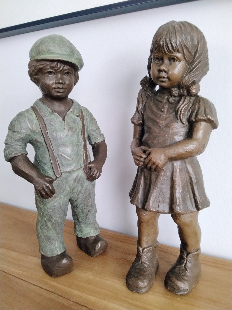 Beeldjes van Geert Kunen, Statue, Autres sujets, Matériau naturel, Multicolore
