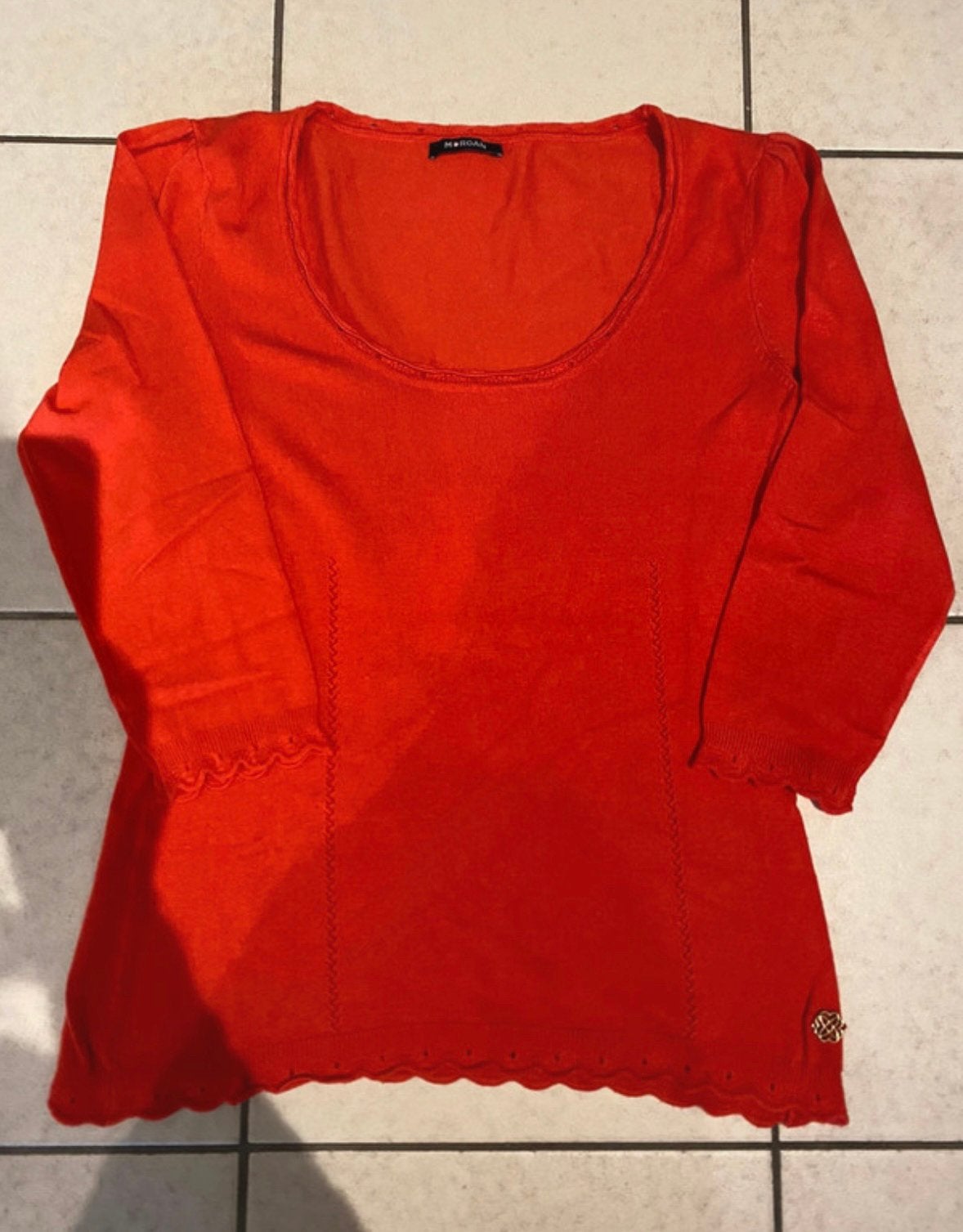 Morgan blouse met 3/4 mouwen, Ophalen of Verzenden, Zo goed als nieuw, Maat 42/44 (L), Rood