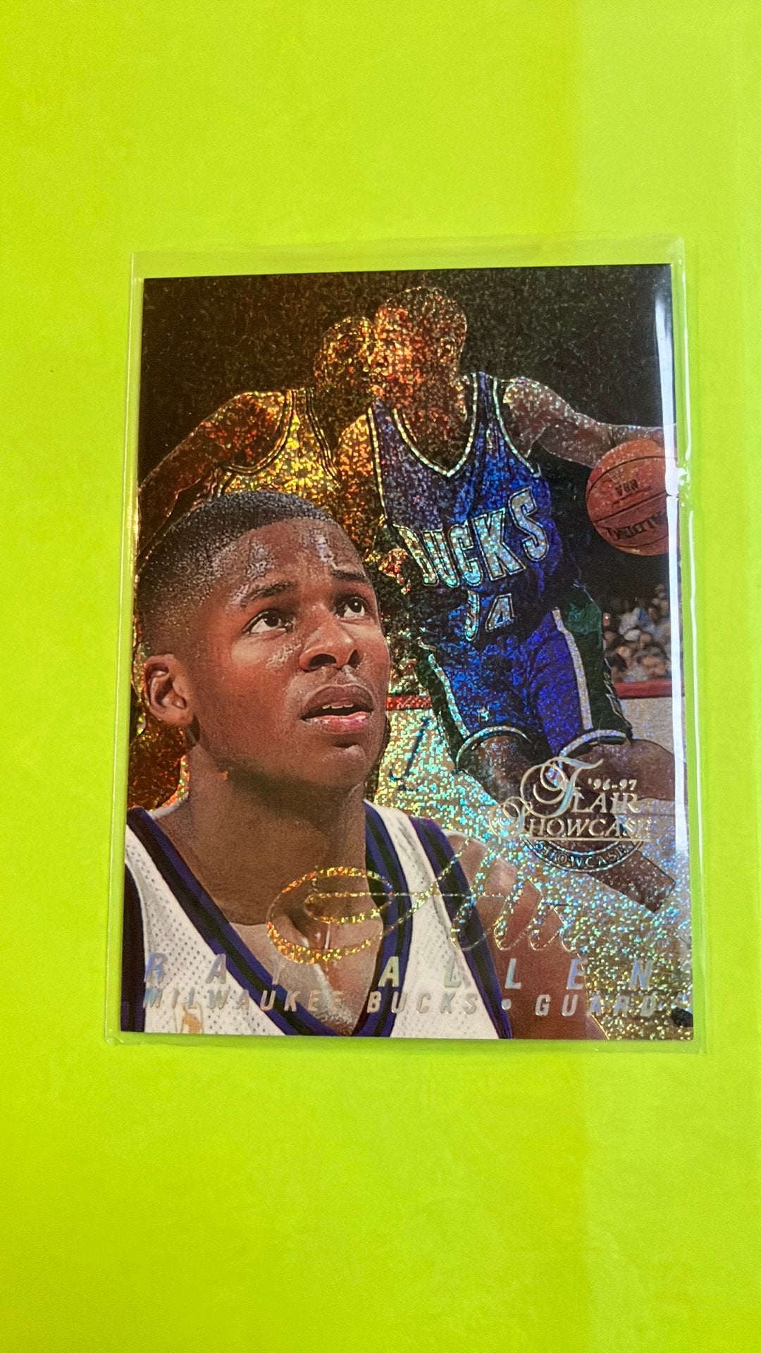 96-97 FLAIR SHOWCASE RANGÉE 0 Ray Allen RC siège 35, Enlèvement ou Envoi, Neuf, Image