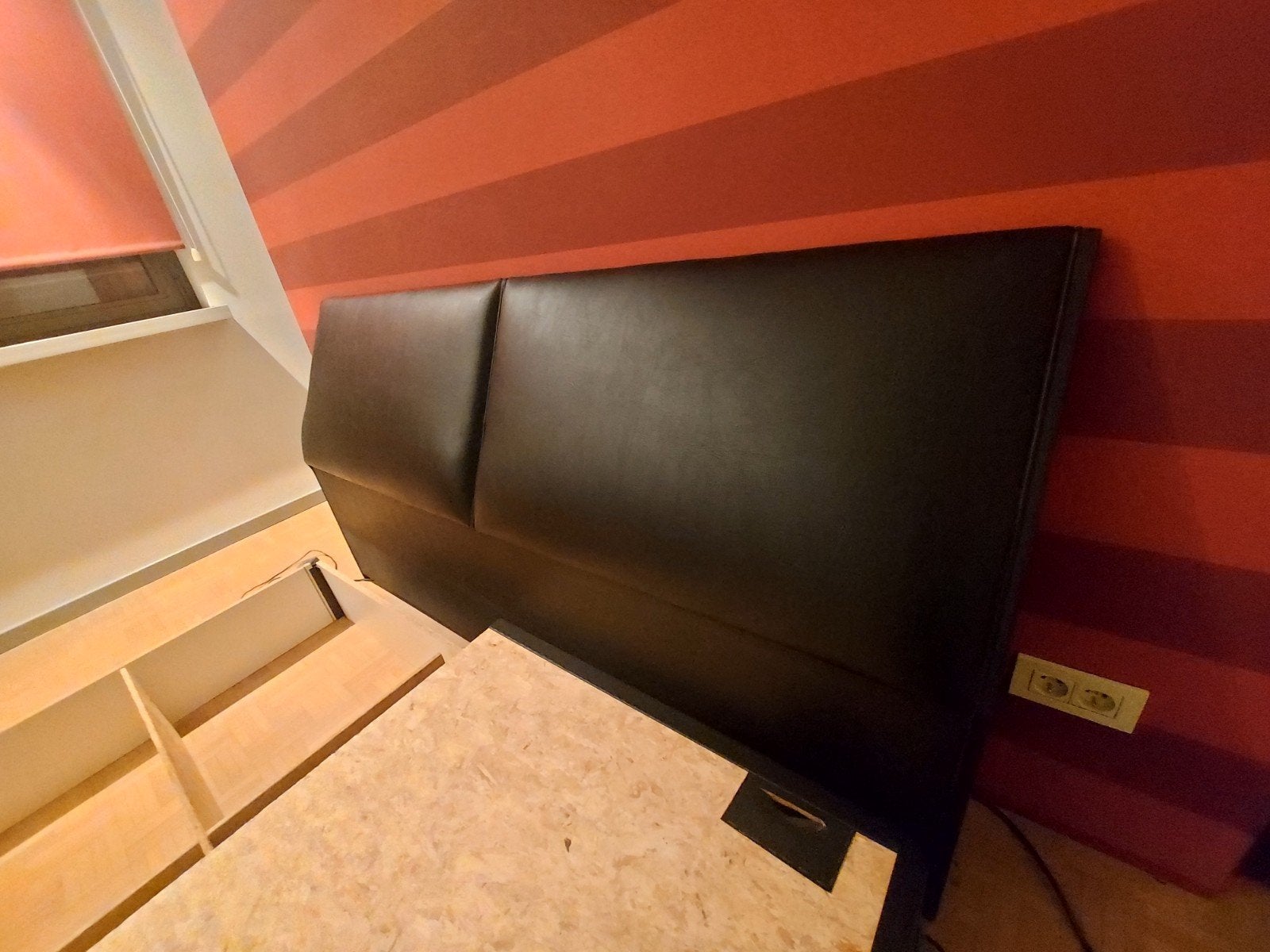 hoofdbord bed 180cm, Ophalen, Zo goed als nieuw, Zwart, 180 cm