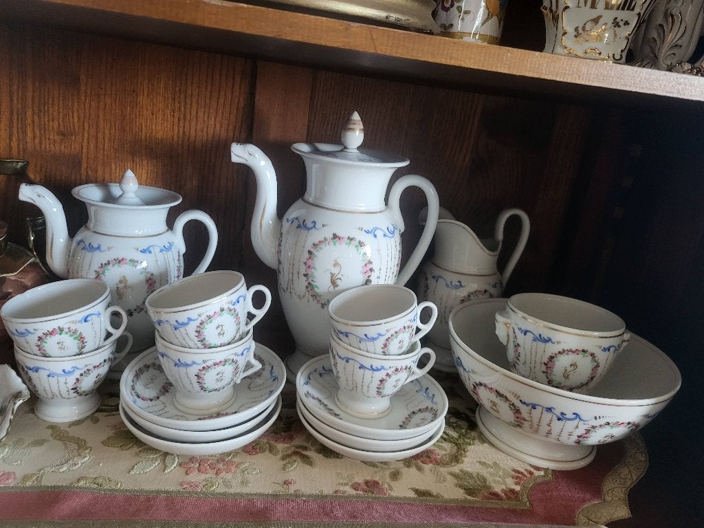 Romantisch koffieservies, Antiquités & Art, Antiquités | Services (vaisselle) complet, Enlèvement